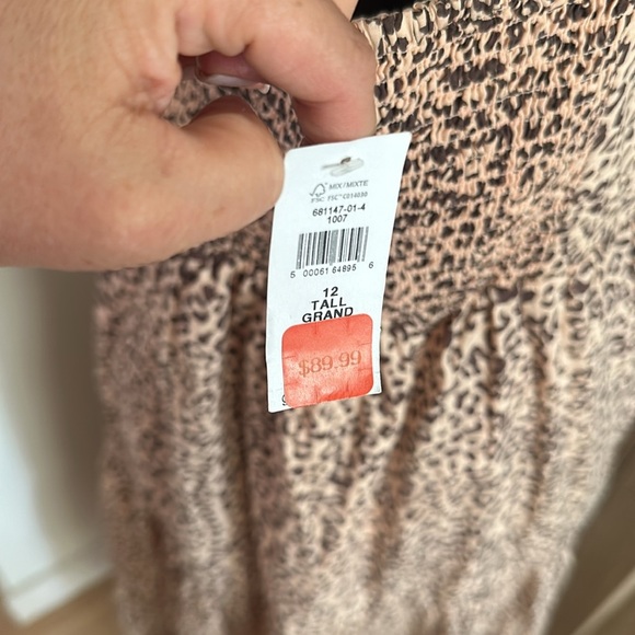 NWT GAP Tiered Cami Leopard Print button down Women's Dress with pockets Size 12 - Picture 7 of 15